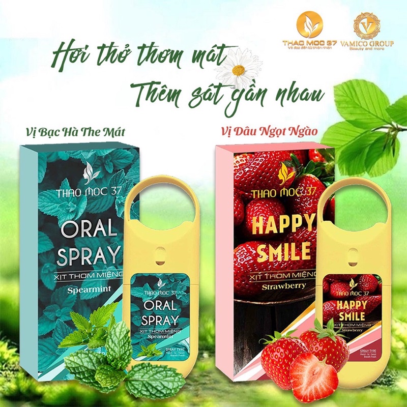 Xịt thơm miệng thảo mộc 37 chính hãng