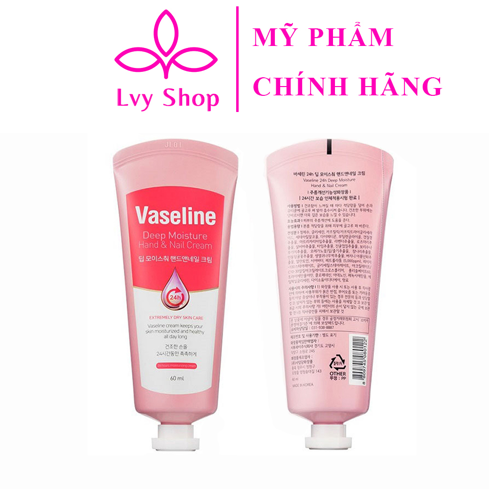  Kem dưỡng da tay Vaseline 60ml Hàn Quốc Lvy Shop dưỡng tay móng mềm mại trắng mịn hồng hào 
