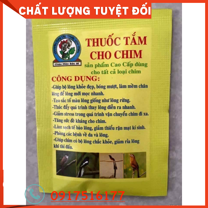 [HCM]Chế phẩm- Hỗ trợ  Tắm Chim Cảnh. Cho lông mượt DT Hỗ trợ 0917516177