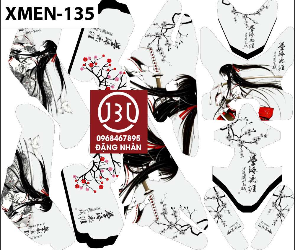 TEM TRÙM XE ĐIỆN XMEN 1335- cô gái Nhật Bảin