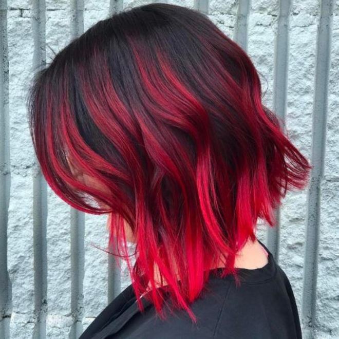Bảng màu nhuộm tóc highlight đỏ đậm nét và rực rỡ