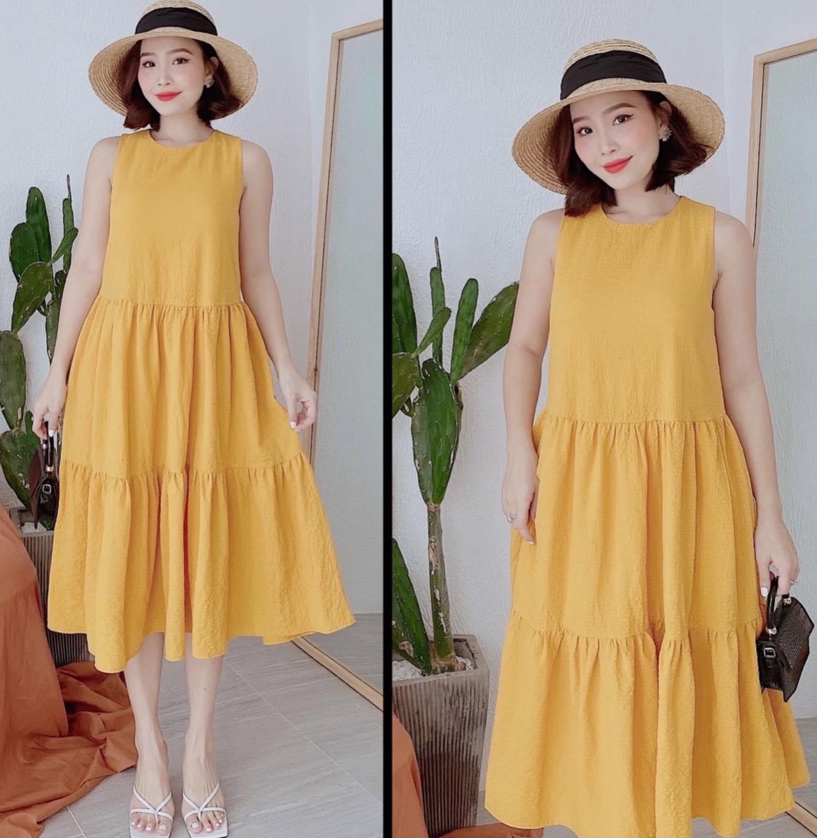 VÁY BẦU XINH ĐẸP Chất đũi xốp,váy free size cho các mẹ từ 45-70kg,Có nhiều màu cho các mẹ lựa chọn