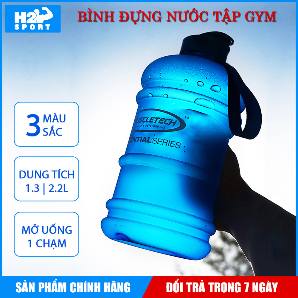 BÌNH ĐỰNG NƯỚC TẬP GYM, THỂ THAO DUNG TÍCH LỚN 1.3L - 2.2L