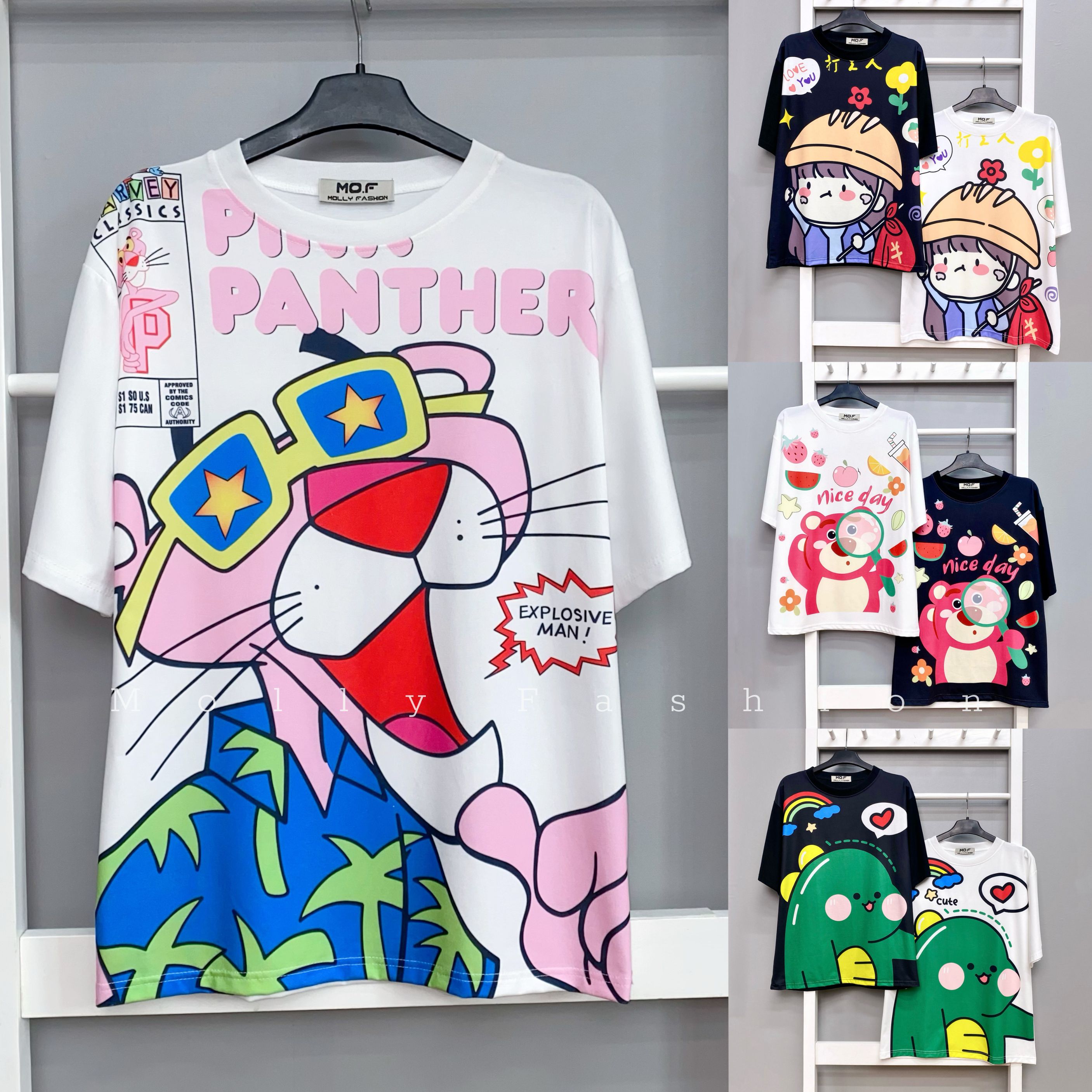 Áo thun tay lỡ ❤️ Áo phông Unisex BST 02 form rộng Freesize dành cho nam nữ Molly Fashion