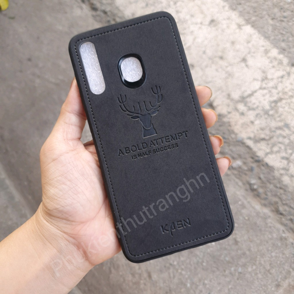 Ốp giả da hươu samsung a20/ a30 - 3 màu đen/ xám/ nâu