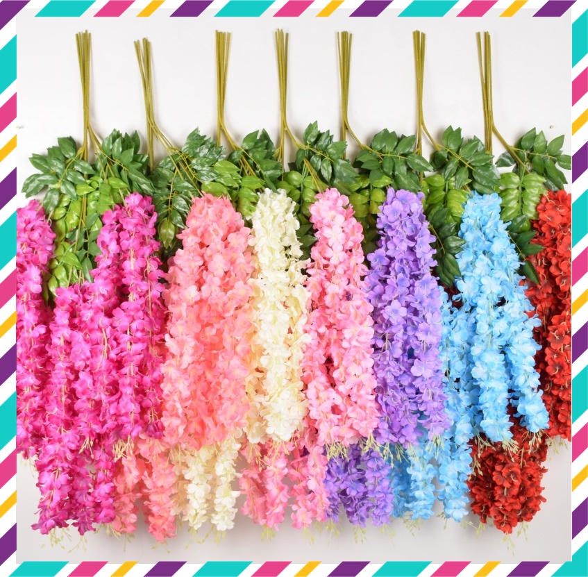 Dây leo - 1 dây Hoa Tử Đằng Fuji siêu đẹp dài 1.1m, hoa giả, dây leo trang trí, hoa giả treo tường, hoa lụa cao cấp trang trí nhà cửa - hoa giả trang trí cực đẹp, Hoa giả để bàn, tráng trí đám cưới sự kiện, phụ kiện chụp ảnh.