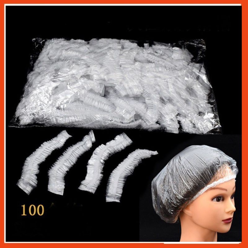 Mũ trùm tóc khi tắm hoặc ủ tóc, màng bọc thực phẩm bằng nilong tiện lợi