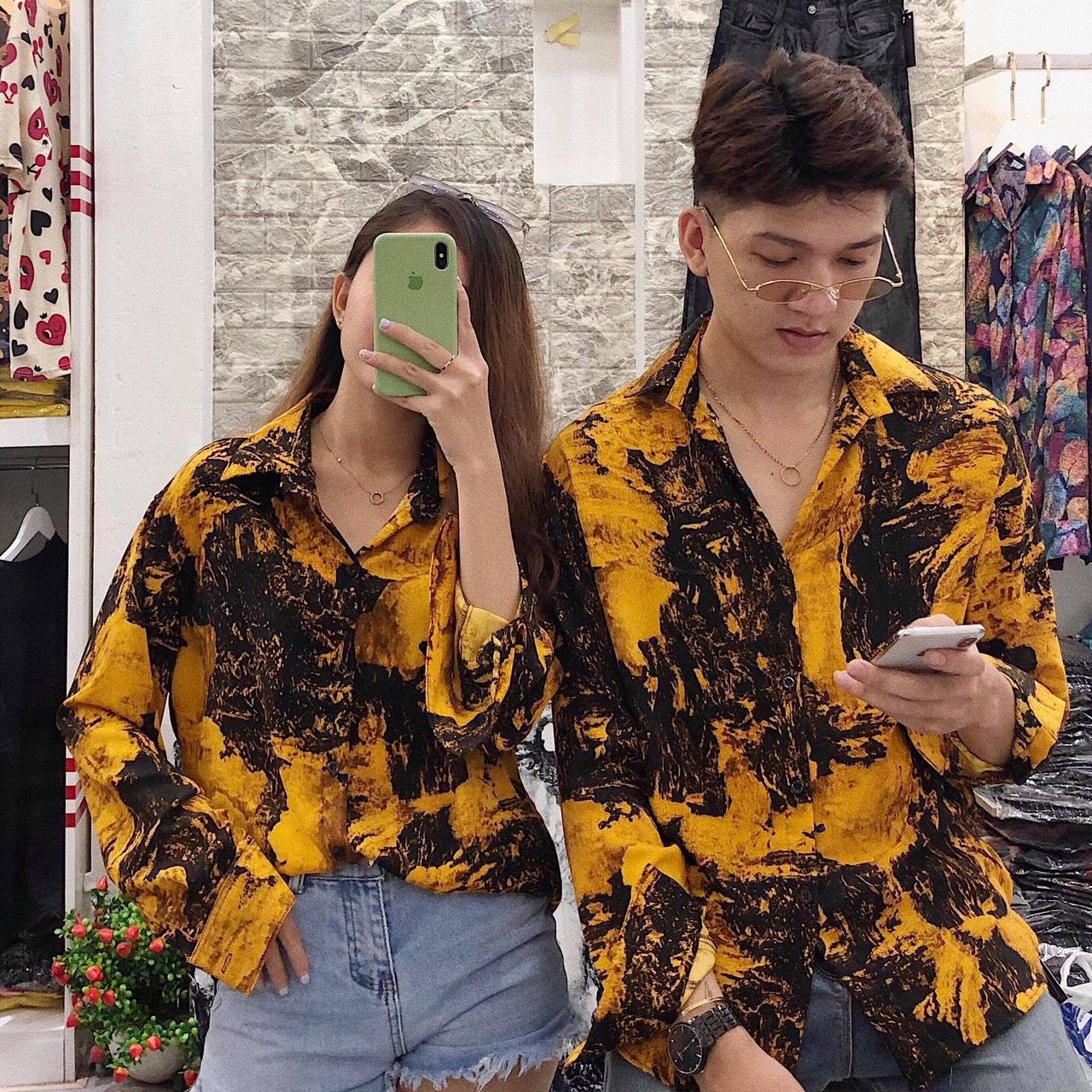 Áo somi nam nữ chất lụa họa tiết kiểu mới thời trang cao cấp mangofashion89 m42