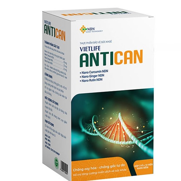 Vietlife Antican Hỗ trợ chống oxy hóa, ngăn ngừa ung bướu cho người ung