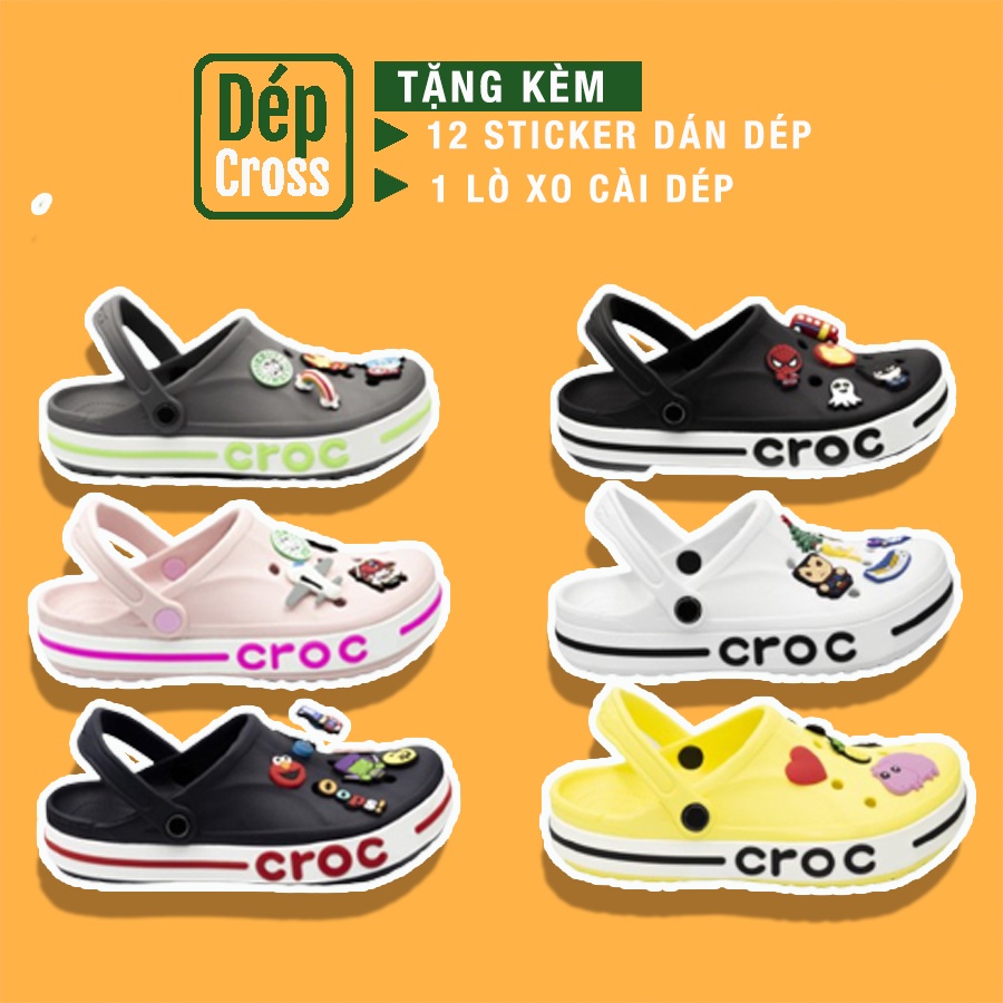  Dép Cross Cho Bé Đế Bánh Mỳ Baya Nhiều Màu Nhiều Size Từ 25 Đến 35 Tặng Thêm Sticker Dán Dép Giày Bít Đầu Nhiều Lỗ Thông Thoáng Đi Bên Ngoài Hàng Ngày 