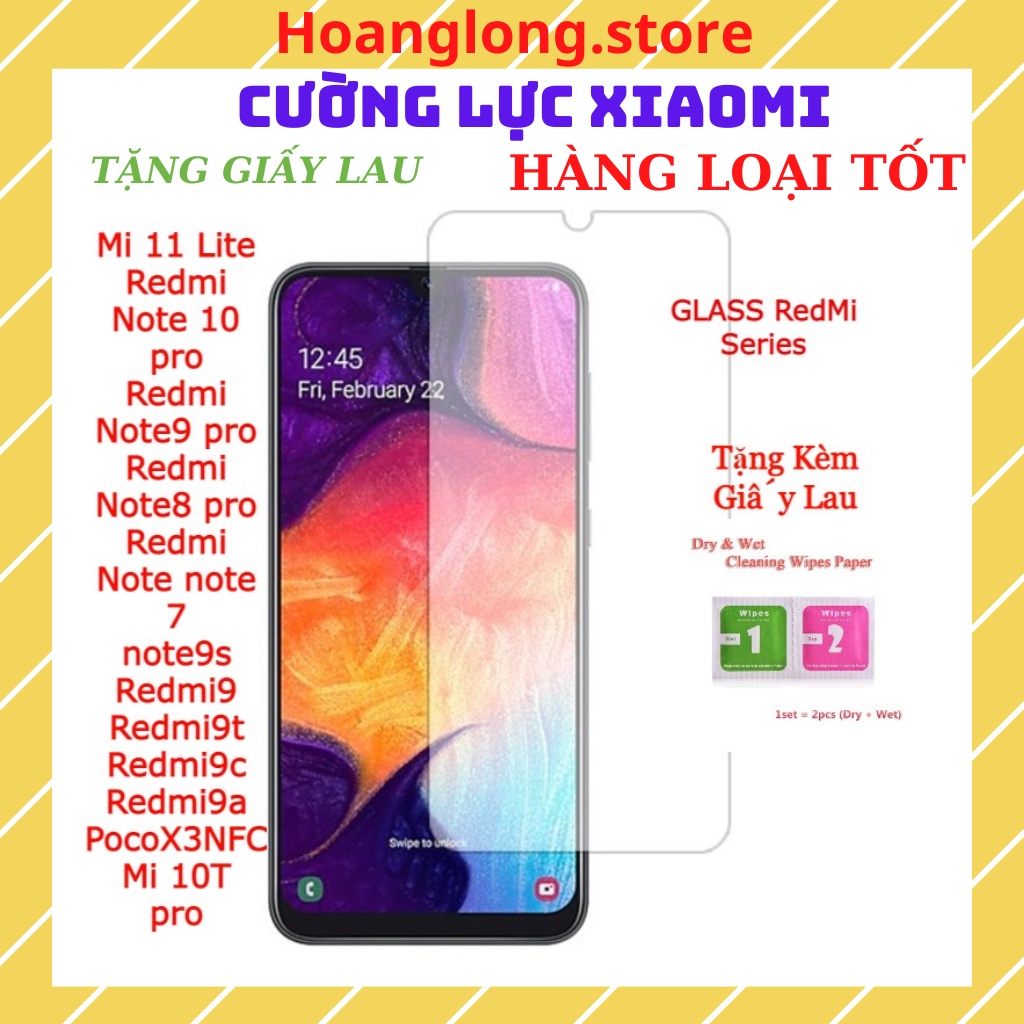 Kính cường lực xiaomi mi 11 lite/ redmi note 10 pro/9 pro/8 pro/note 7/note 9s/ redmi 9/9t/9c/9a/poco x3 nfc/mi 10t pro