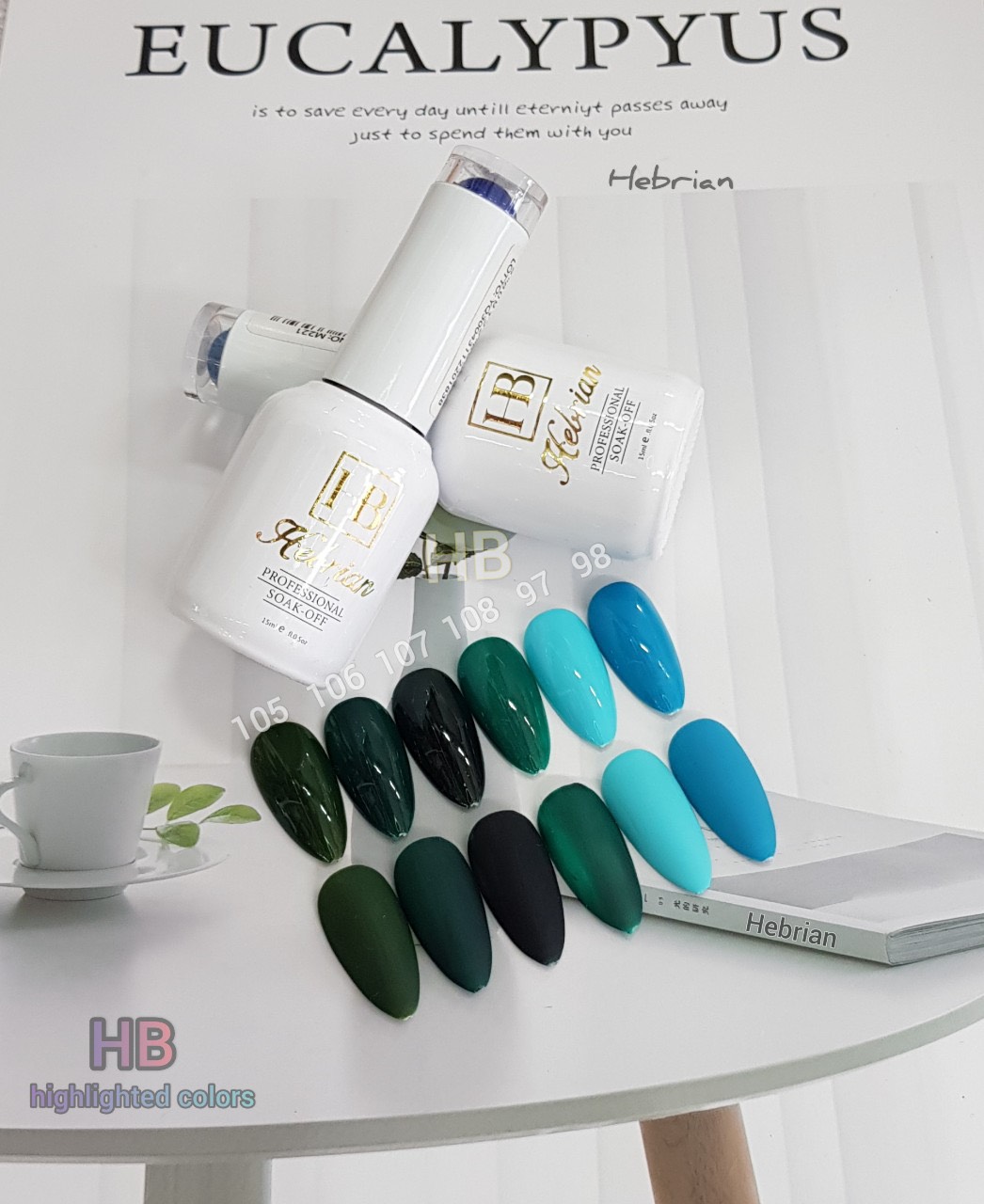 Sơn gel hebrian 15ml - hp bảng màu 25