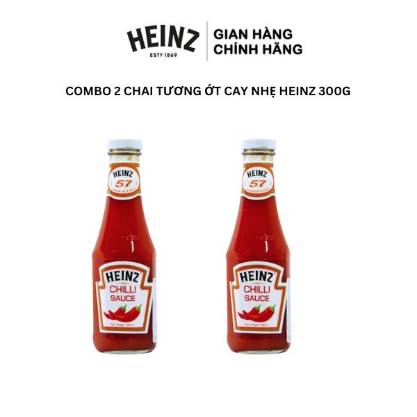 2 chai tương ớt cay nhẹ truyền thống heinz 300g