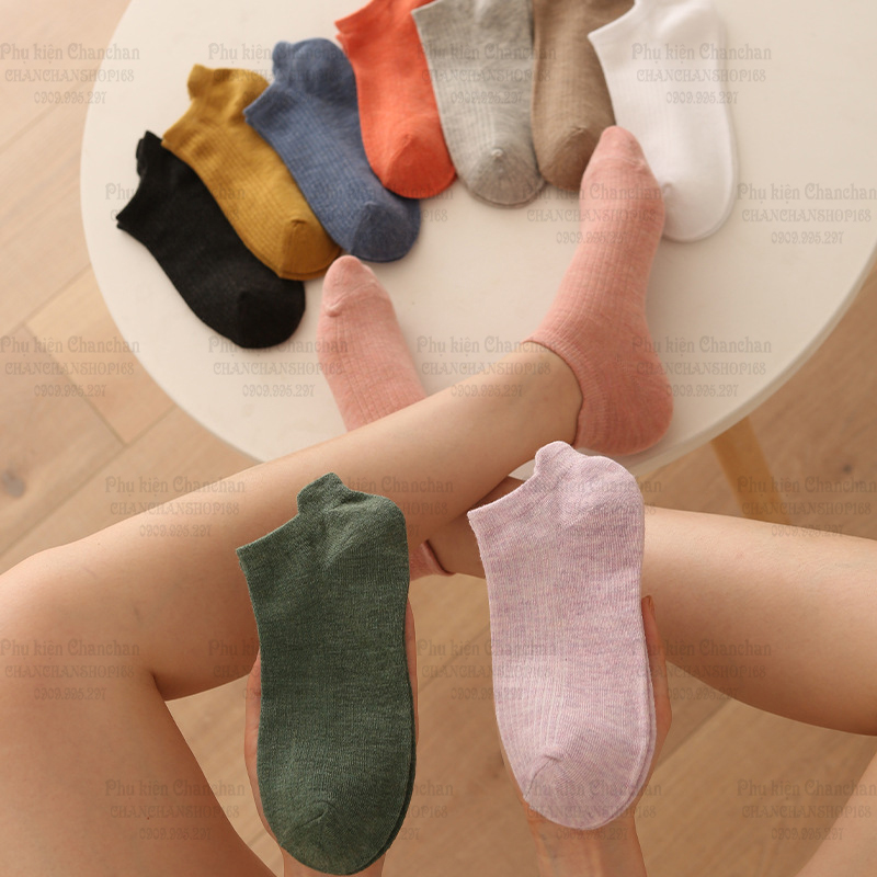 Vớ ngắn sọc gân size nữ - mua 3 giảm 4% / 6 giảm 8% / 10 giảm 12%