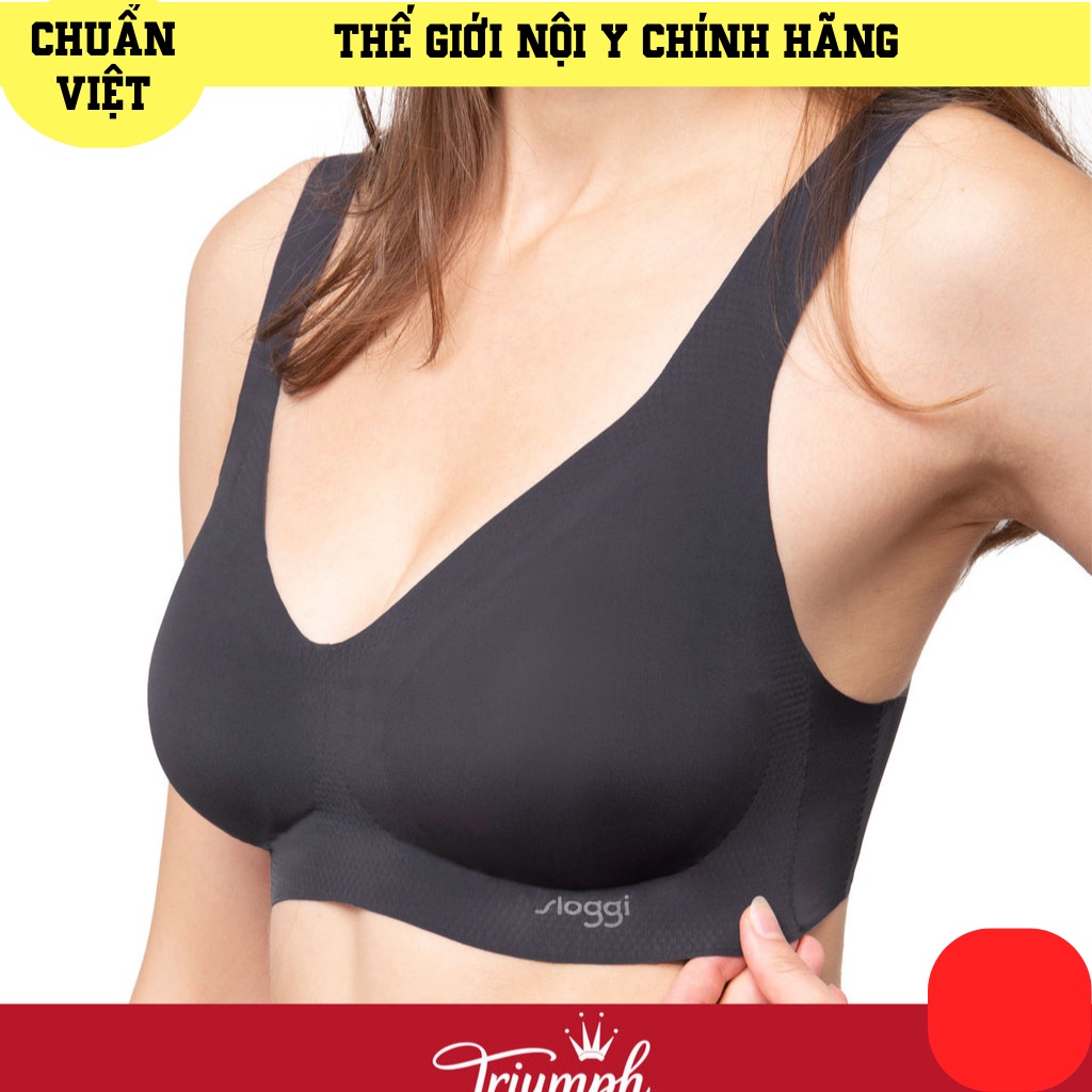 Áo ngực triumph không gọng - không đường may - mút mỏng - co giãn 4 chiều sloggi zero feel bralette ax 88-300