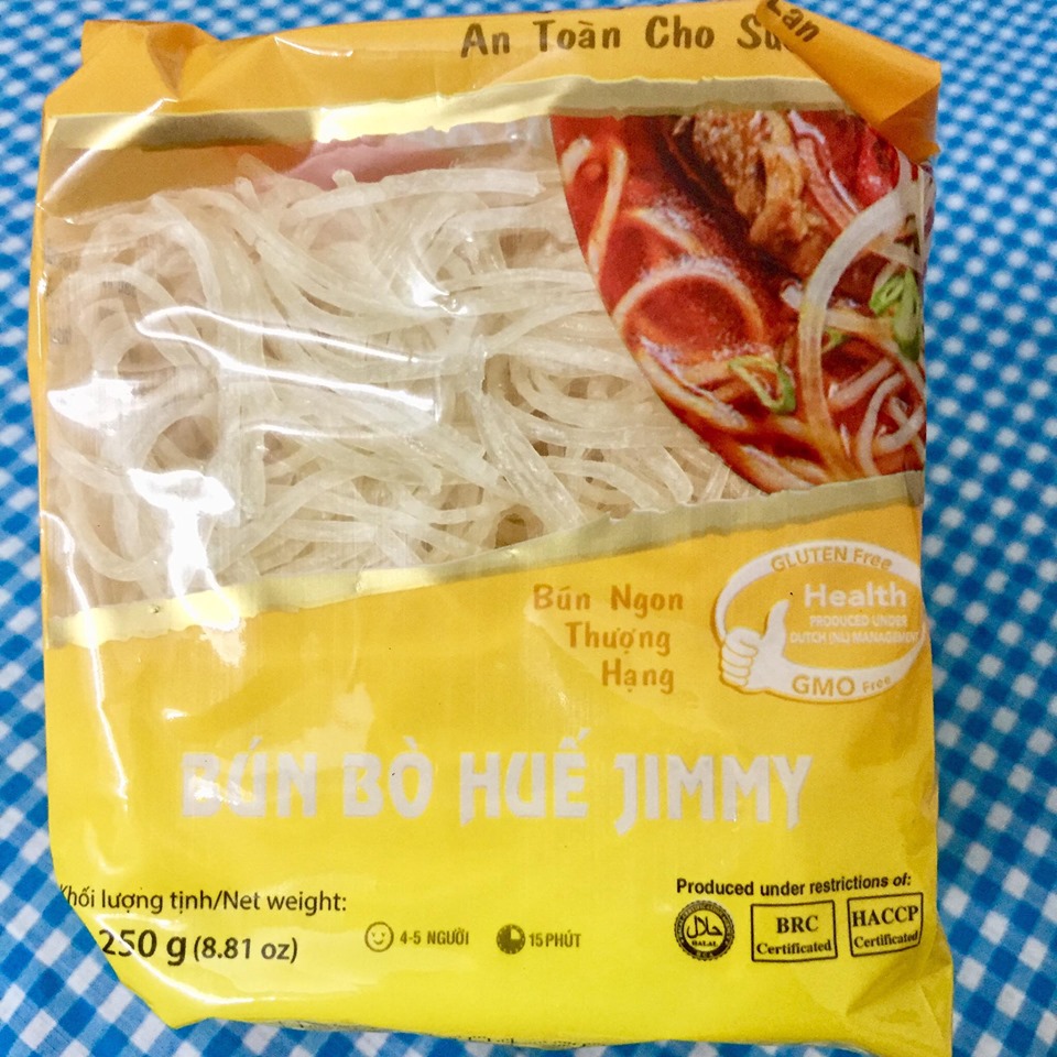 Bún bò Huế Jimmy – Xuất khẩu châu Âu gói 250gr date mới