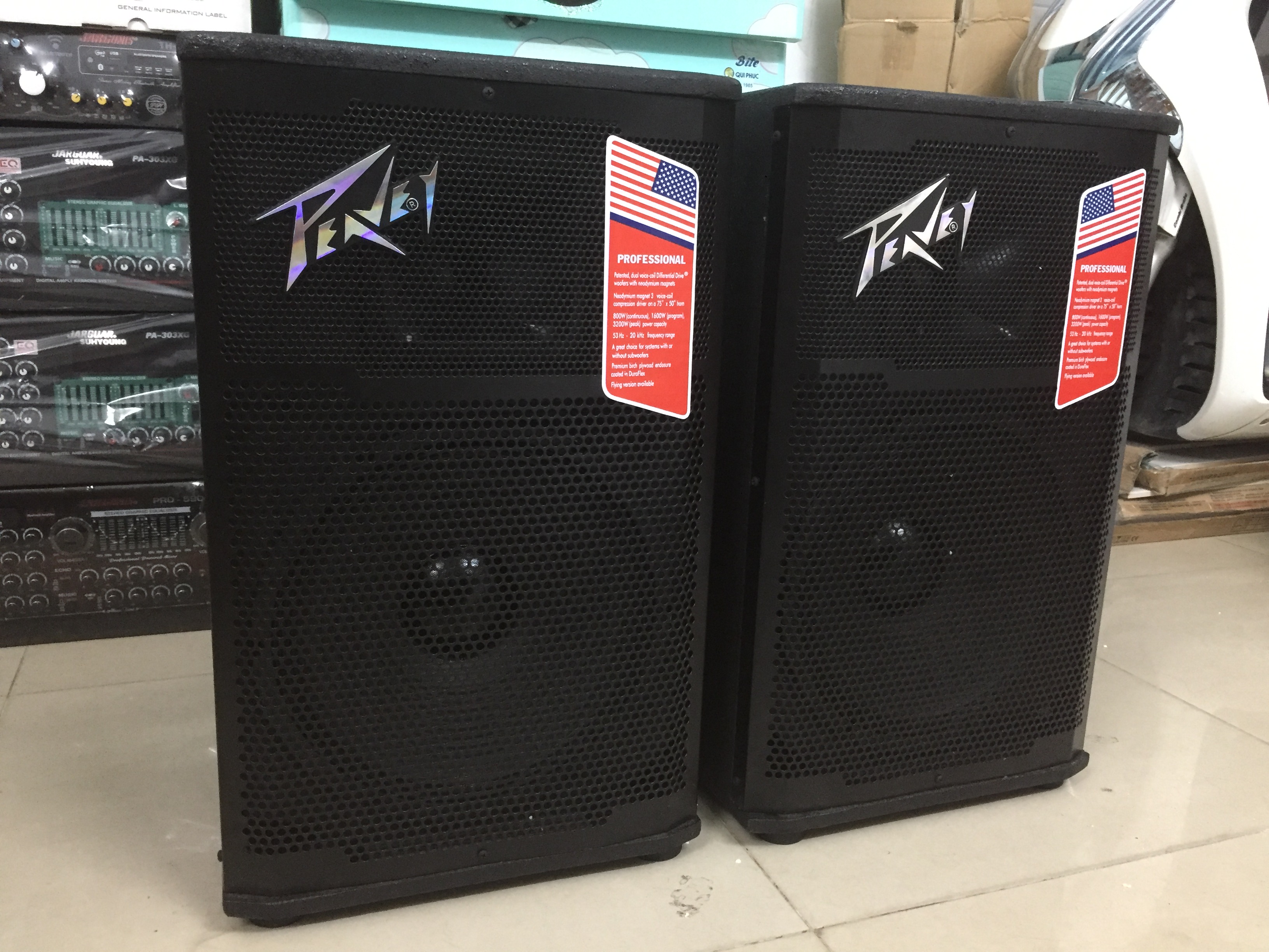 cặp Loa sân khấu 3 TẤC Sơn sần peavey