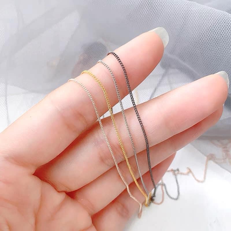 Xích nail màu vàng bạc dài 1m trang trí móng