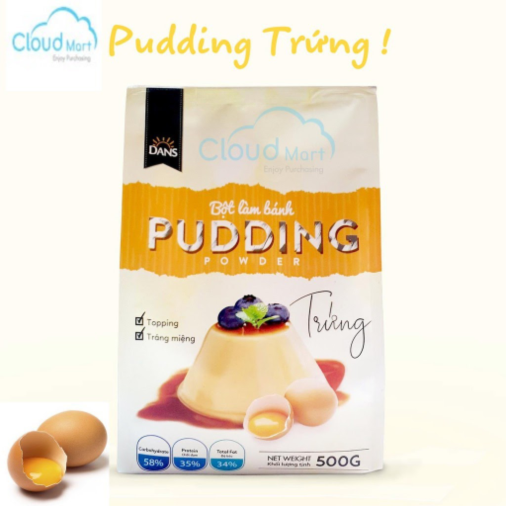 Bột pudding dans trứng 500g - nguyên liệu pha chế cloudmart