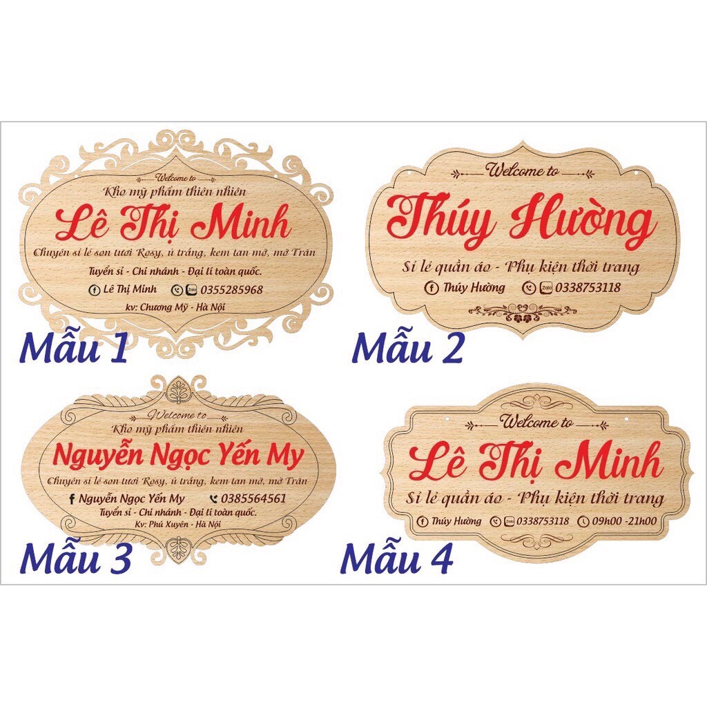 [HCM]Bảng Gỗ Tên Shop - Đạo Cụ Chụp Ảnh - Thiết Kế Theo Yêu Cầu