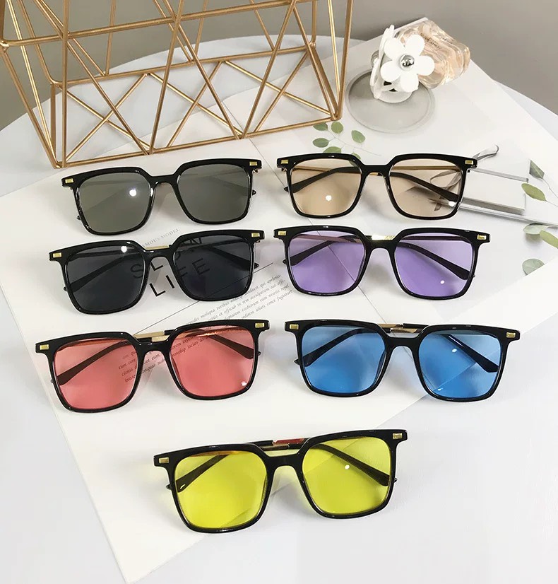 Mắt kính mát thời trang form vuông 652 nhiều màu thời trang phong cách