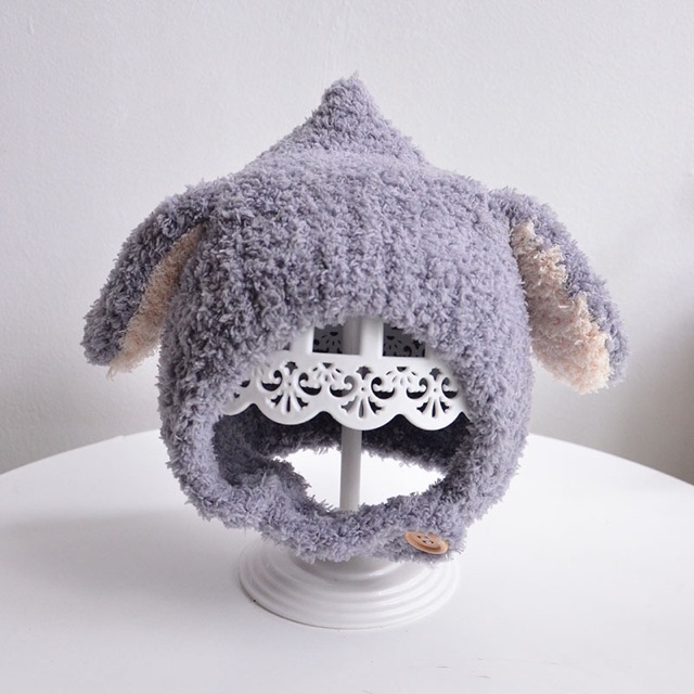 Mũ len lông cừu tai thỏ MS 2030