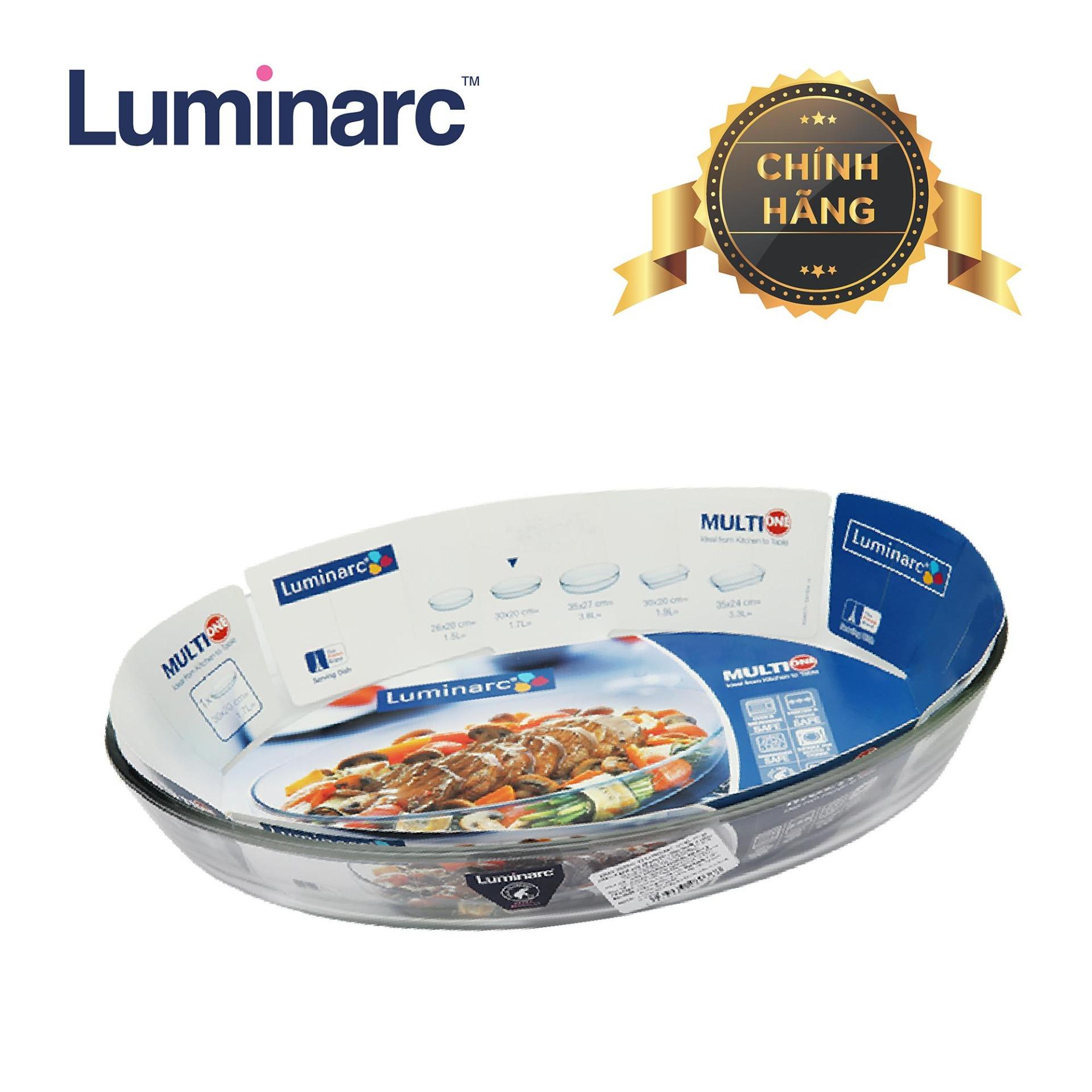 Khay nướng thủy tinh luminarc oval 30*20 j1338