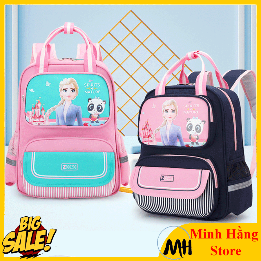 [LỚP 1 ĐẾN LỚP 3- DÒNG CAO CẤP 2022] Balo Chống Gù Cho Học Sinh Tiểu Học Hình công chúa Elsa và siêu nhân nhện, cặp sách cho bé trai, bé gái cấp 1 chống thấm nước, có phản quang ban đêm