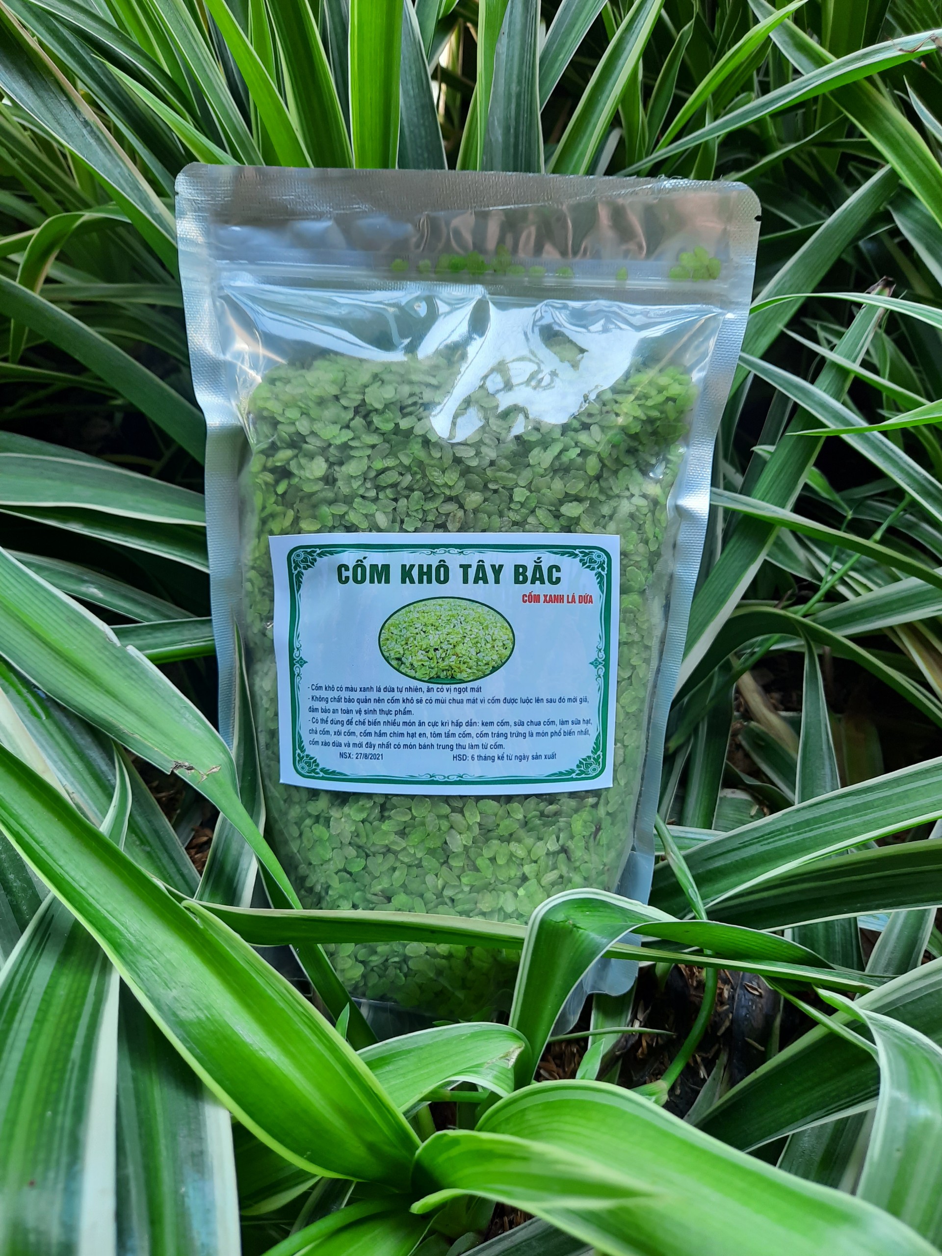 Cốm khô tây bắc, cốm xanh lá dứa không chất bảo quản dùng làm xôi cốm, chả cốm và kem cốm cực ngon - 1kg