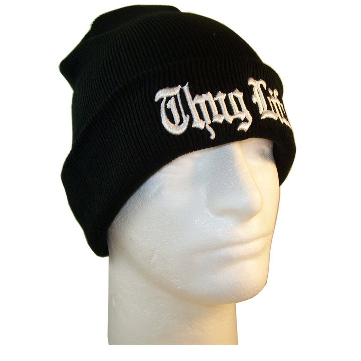 Nón len nam thug life đen - nón trùm đầu beanie đường phố
