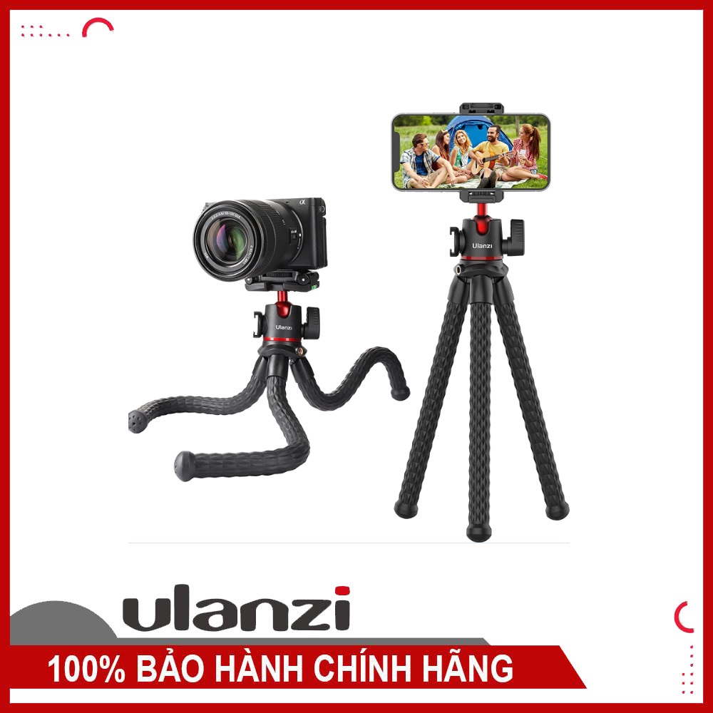 Chân Tripod bạch tuộc tích hợp ngàm kẹp điện thoại và ballheadd xoay 360° - Ulanzi MT-33