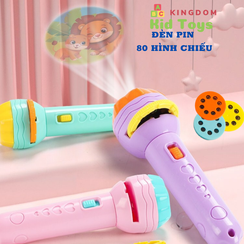 Đồ chơi Đèn pin chiếu hình cho bé 80 hình chiếu giúp bé thoả sức học hỏi khám phá