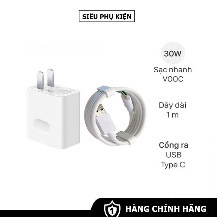 Bộ Sạc Nhanh OPPO Find N2 Flip - 30W Công Nghệ VOOC 4.0 - Hàng Chính Hãng