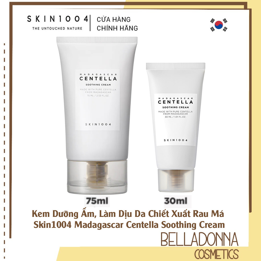 [CHÍNH HÃNG] Kem Dưỡng Ẩm, Làm Dịu Da Chiết Xuất Rau Má Skin1004 Madagascar Centella Soothing Cream 75ml