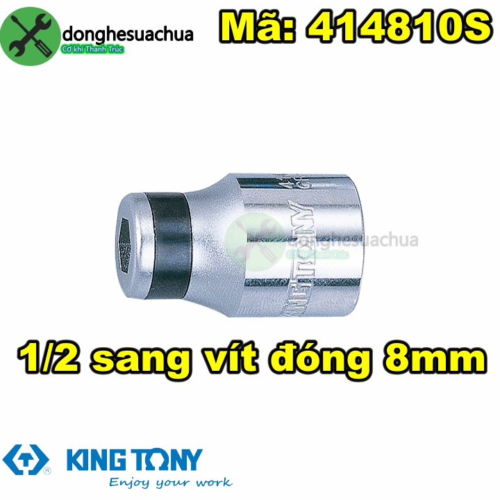 Đầu chuyển bulong 1/2 sang đầu vít đóng 8mm Kingtony 414810S