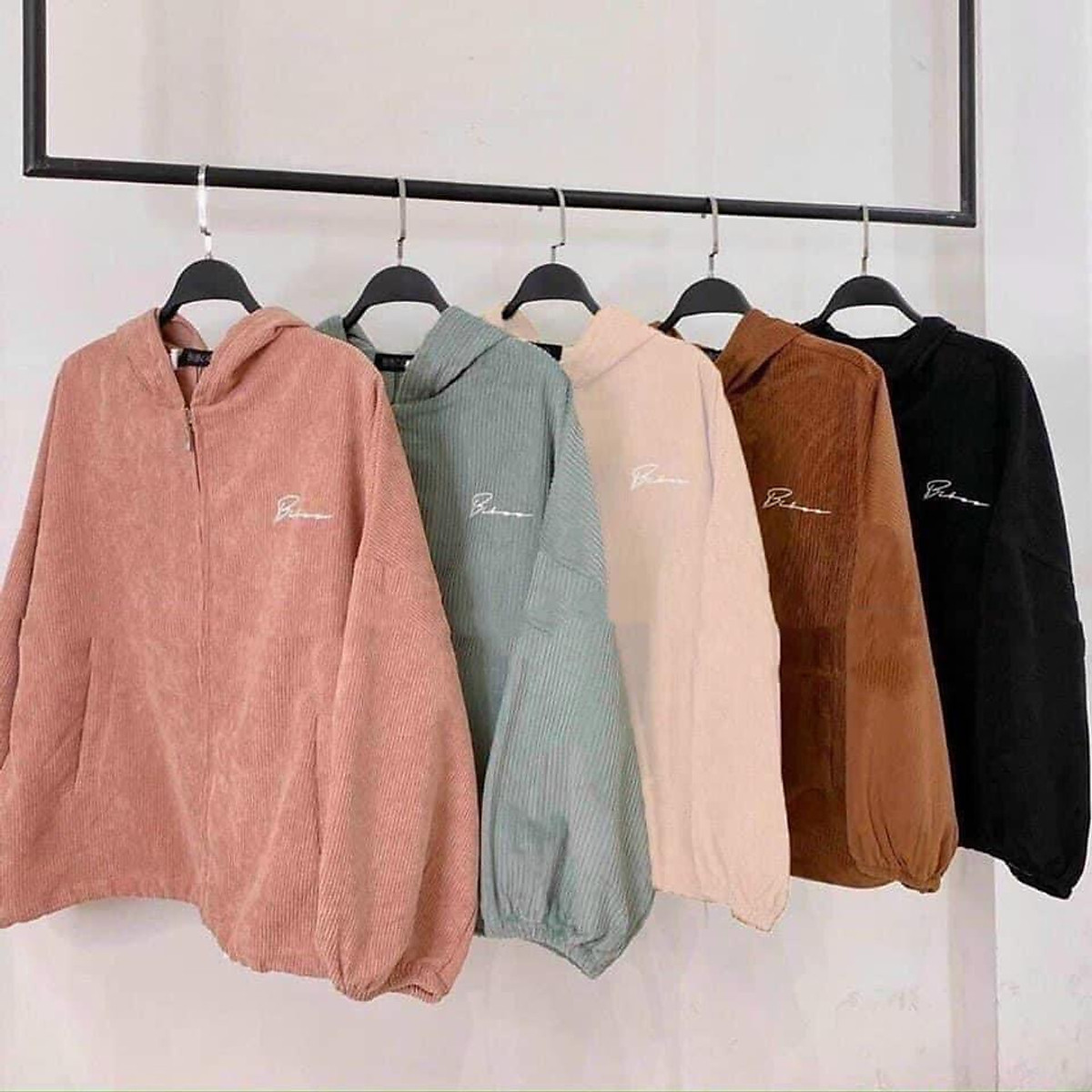 [HCM]Áo Khoác Nhung Gân Form Cánh Dơi Tay Thụng Như Ảnh Cực Xinh - Chất Vải Mềm