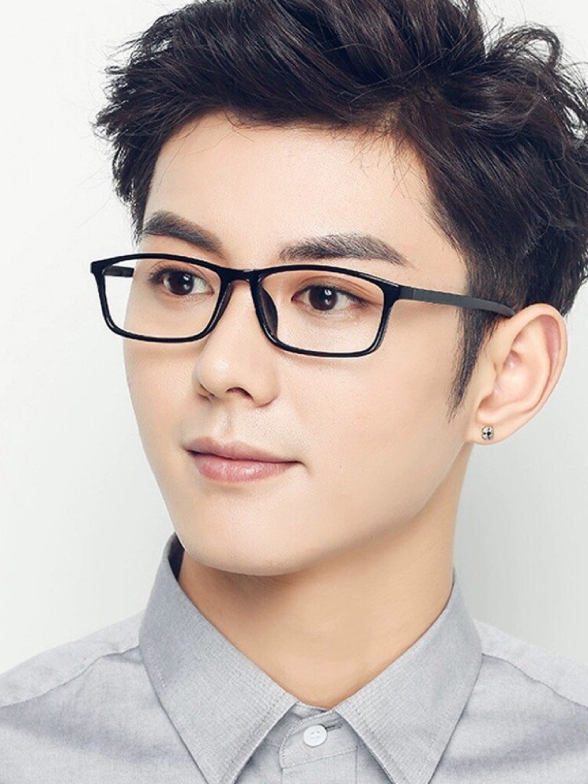 Kính Mắt Nam Nữ Mắt Kính Giả Cận Gọng Dẻo Form Chữ Nhật Kiểu Dáng Thanh Lịch