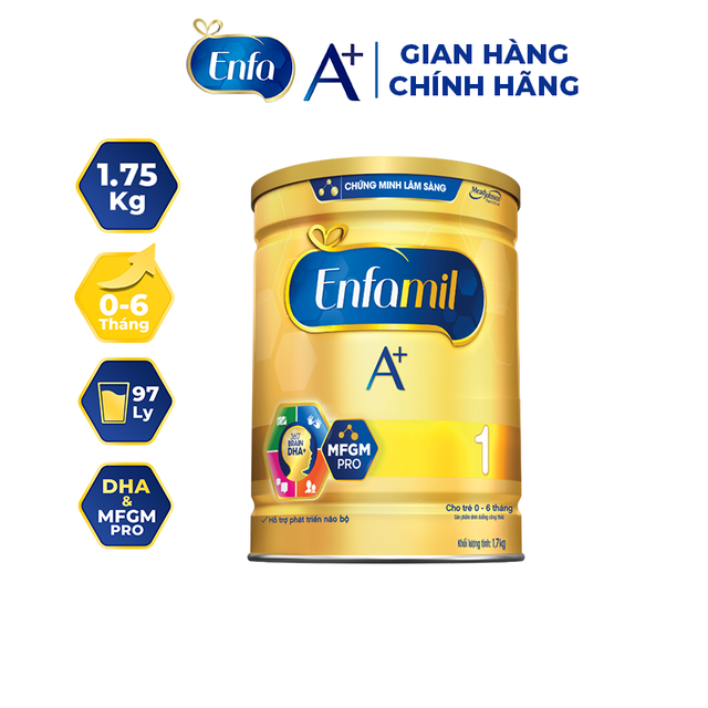 [HCM]Sữa bột Enfamil A + 1 cho bé 0-6 tháng  lon 830g DATE Mới 2023
