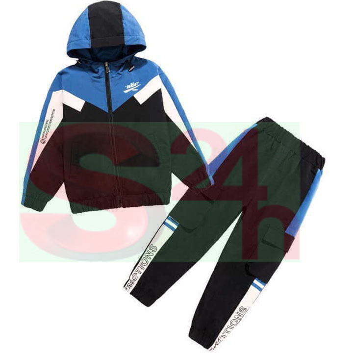 Bộ quần áo thể thao gió giữ ấm trẻ em nam Roboet TE06