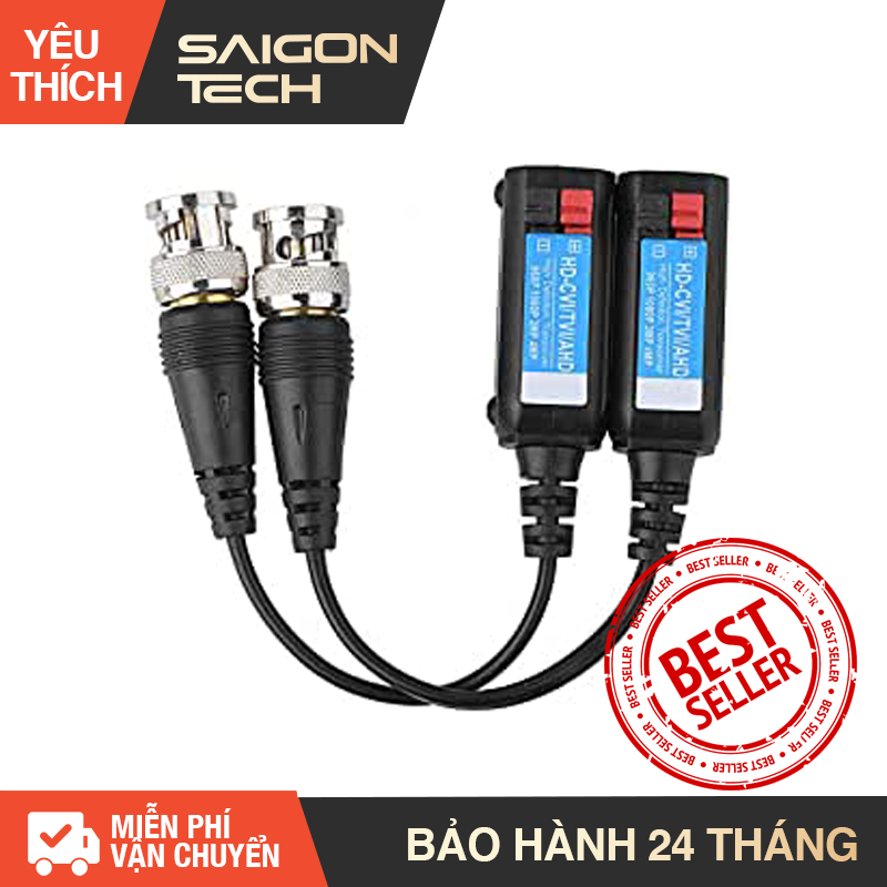 Bộ balun chuyển đổi tín hiệu camera loại thường - thời gian bảo hành là 2 năm loại -  Bảo hành bằng tem bảo hành - Saigon Technology