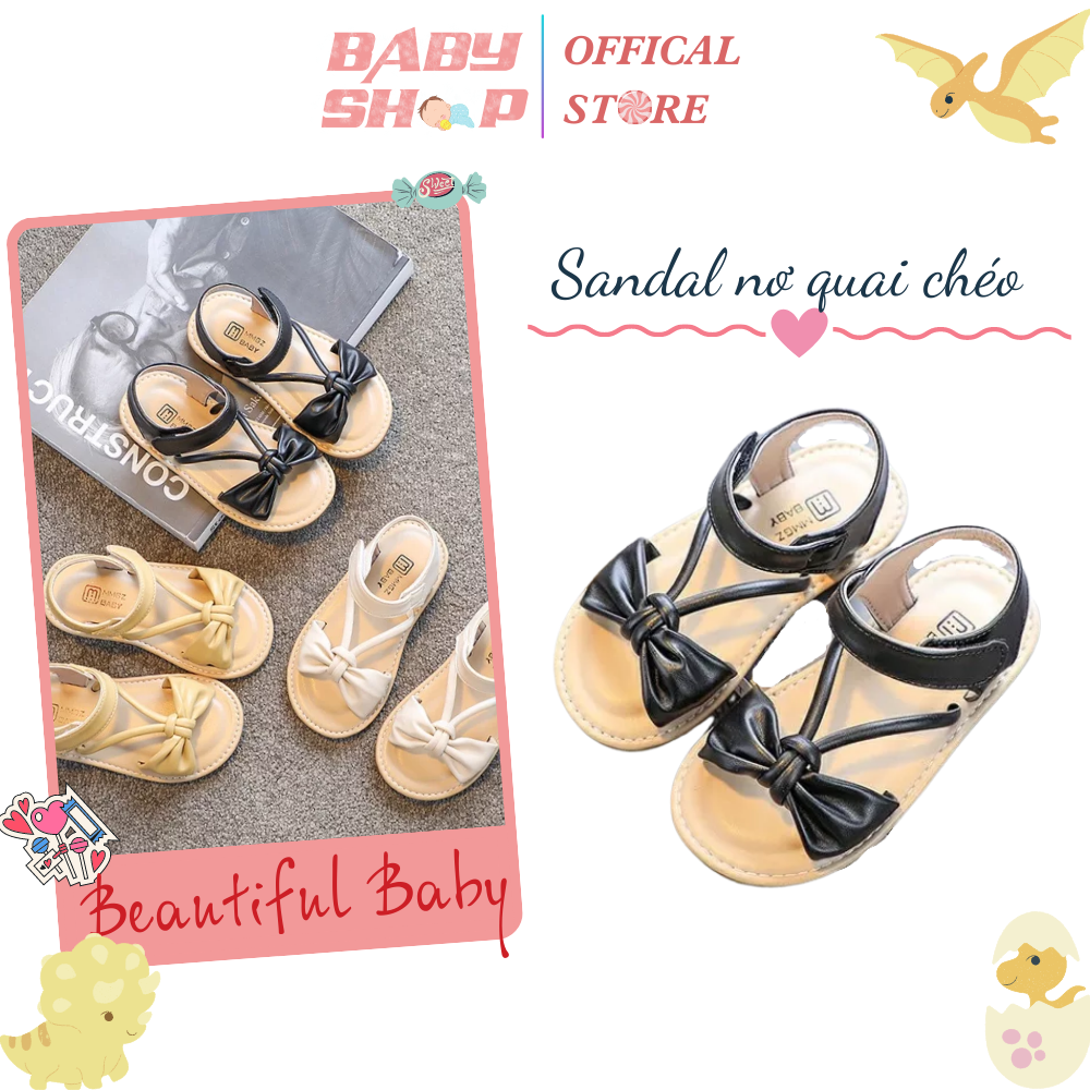 Dép sandal cho bé gái [ CỰC XINH ] Dép sandal nơ quai chéo siêu nhẹ cho bé gái, dép sandal phong cách Hàn Quốc chuẩn cty MG Baby - dép sandal trẻ em - dép cho bé gái - dép trẻ em siêu nhẹ