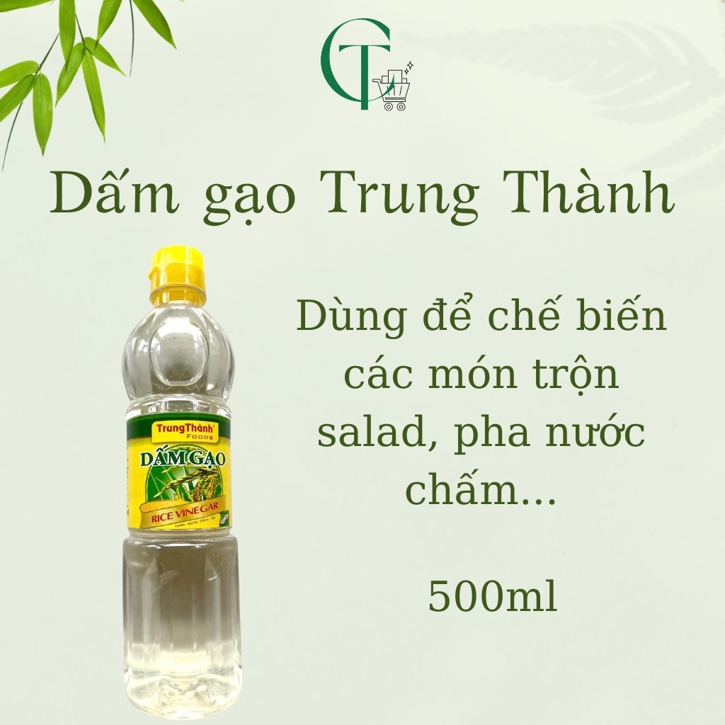 Dấm TrungThành được lên men từ gạo chai 500ml