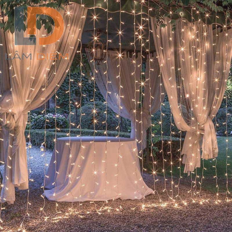 Đèn led dây chớp đèn trang trí dạng màn 3m x 3m 300 bóng led