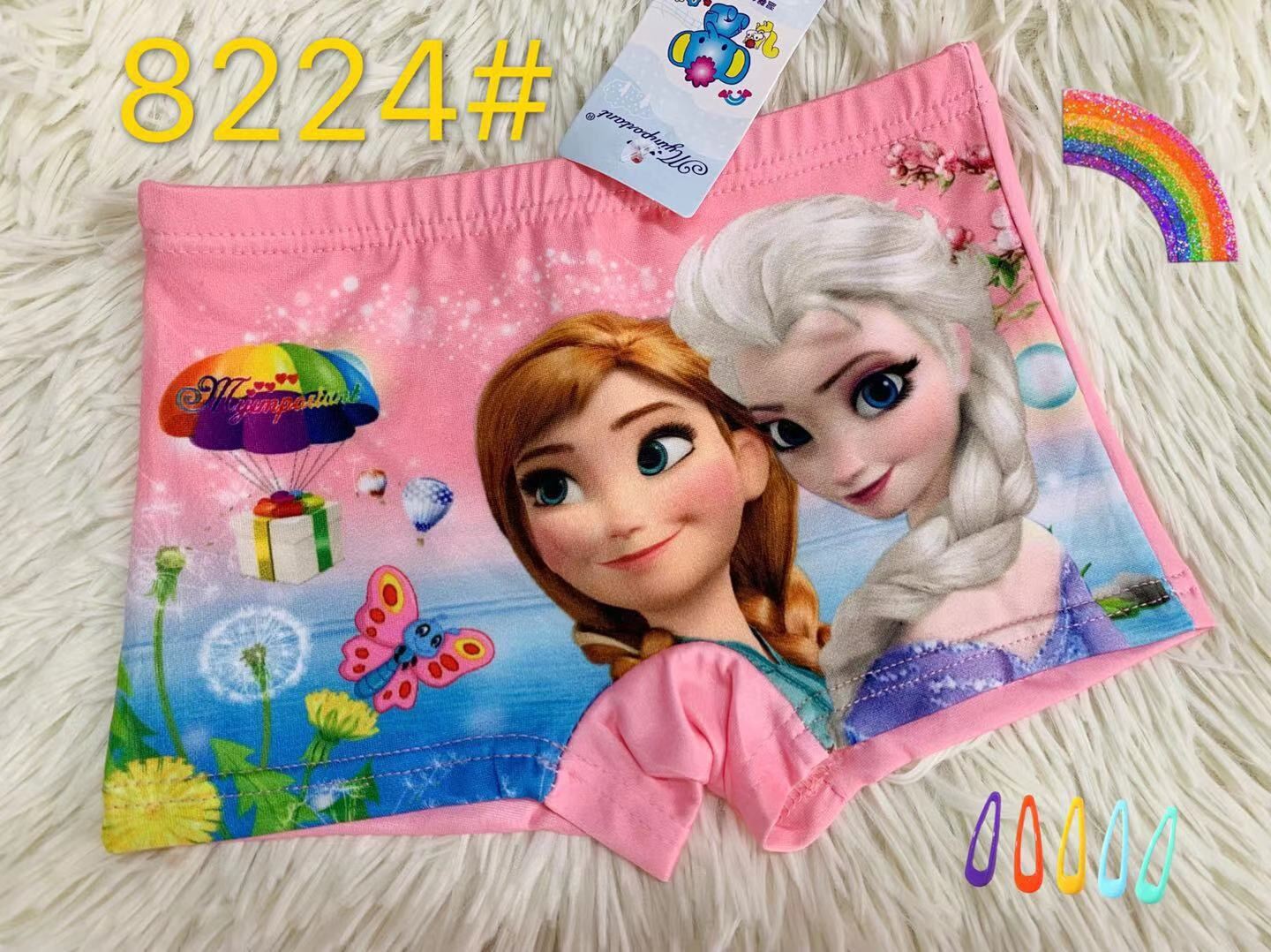 Combo 10 Quần lót đùi công chúa in hình 3D công chúa Elsa dễ thương vải cotton 100% cao cấp 4 chiều thấm hút mồ hôi co giãn tốt vải mát (hình thật)