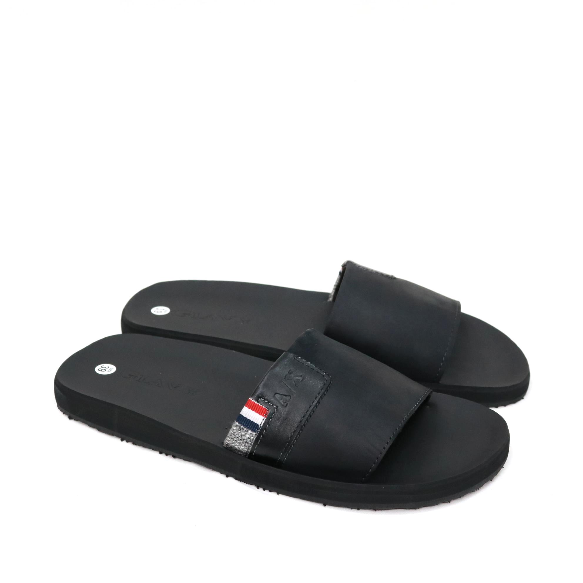 DÉP GIAVY NAM QUAI BẢNG - T483 ĐEN
