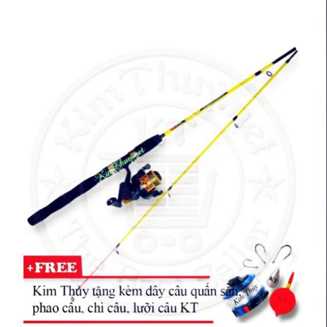 Bộ cần câu máy 2 khúc đặt ruột kèm máy câu - Cam kết bảo hành đổi trả trong 2 tuần đầu