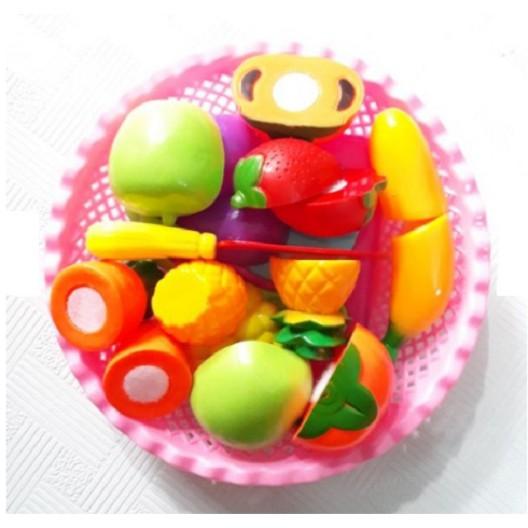 Đồ chơi cắt hoa quả kèm rổ đựng cho bé - Bộ đồ chơi cắt hoa quả Best Home