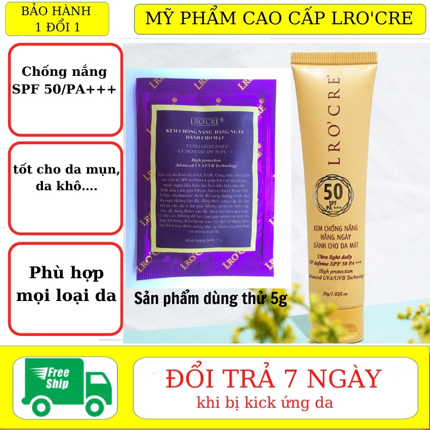 Kem Chống Nắng Lro'Cre ( Mẫu Dùng Thử )