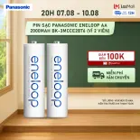 Vỉ 2 viên Pin sạc Panasonic Eneloop AA 2000mAh BK-3MCCE2BT6 – Hàng Chính Hãng
