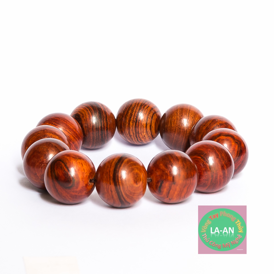 [20mm Gỗ Sưa Đỏ vân sóng nước][có video thực] vòng tay gỗ sưa đỏ loại đẹp